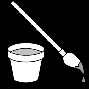 paint a flowerpot